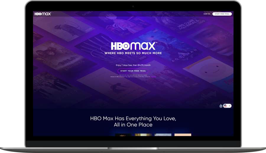 HBO Max Official Landing page